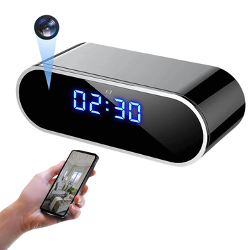 Ceas cu camera ascunsa audio-video, WiFi, HD, detectarea miscarii pe iO, night vision