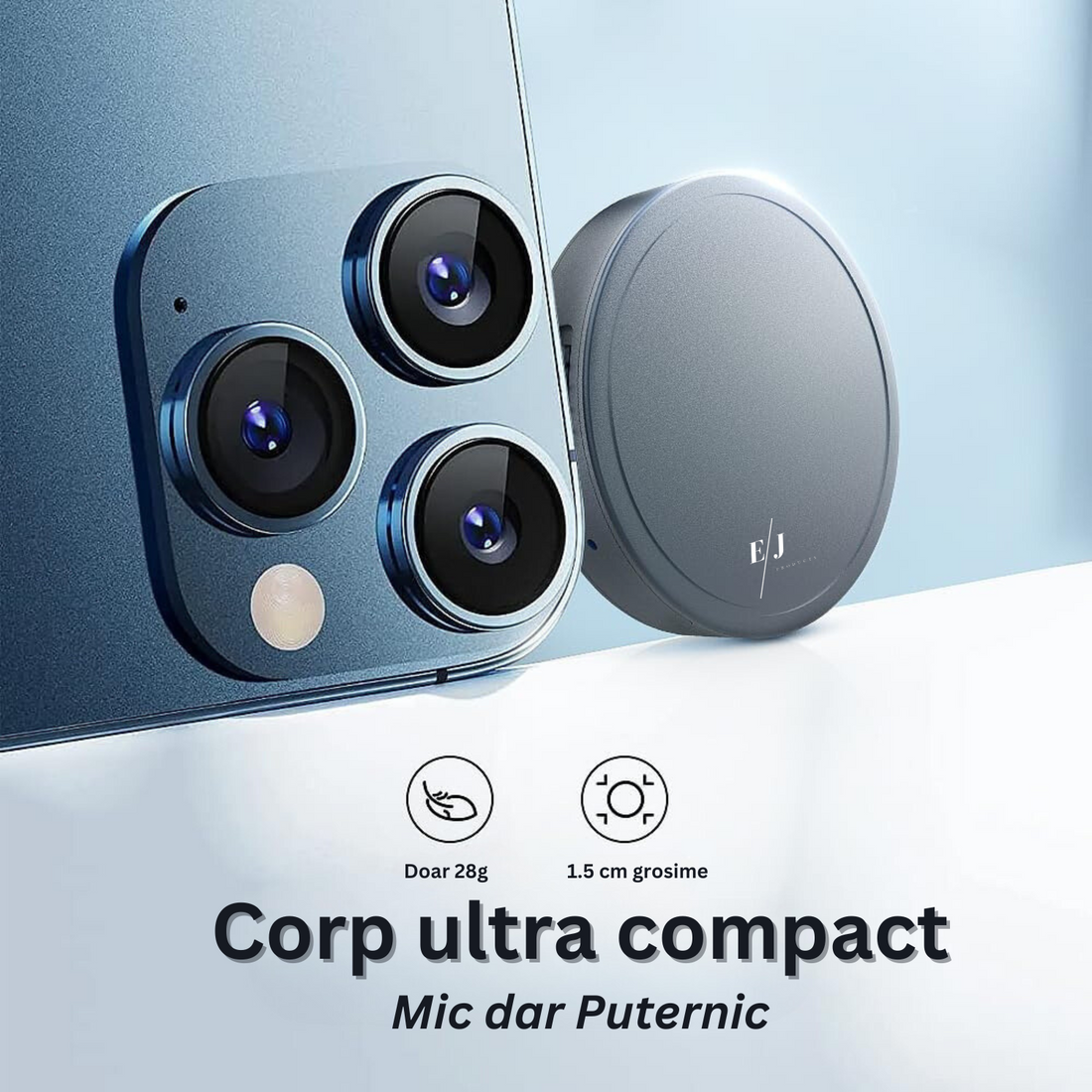Reportofon magnetic cu microfon ascuns, activare vocala, MP3 Player, 128GB, gri - ZH007