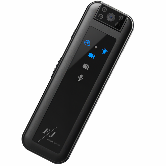 Camera video corporala, body cam full HD, 12 MP ,  baterie 600mAh, inregistrare continua 5 ore, rotatie camera 180°, microfon, vedere de noapte, dimensiuni reduse, negru