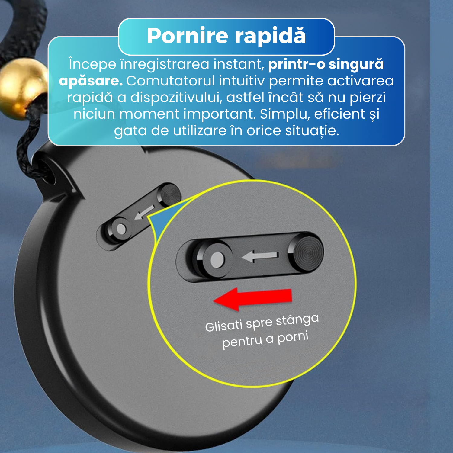 RESIGILAT - Mini reportofon cu microfon ascuns, activare vocala - S30