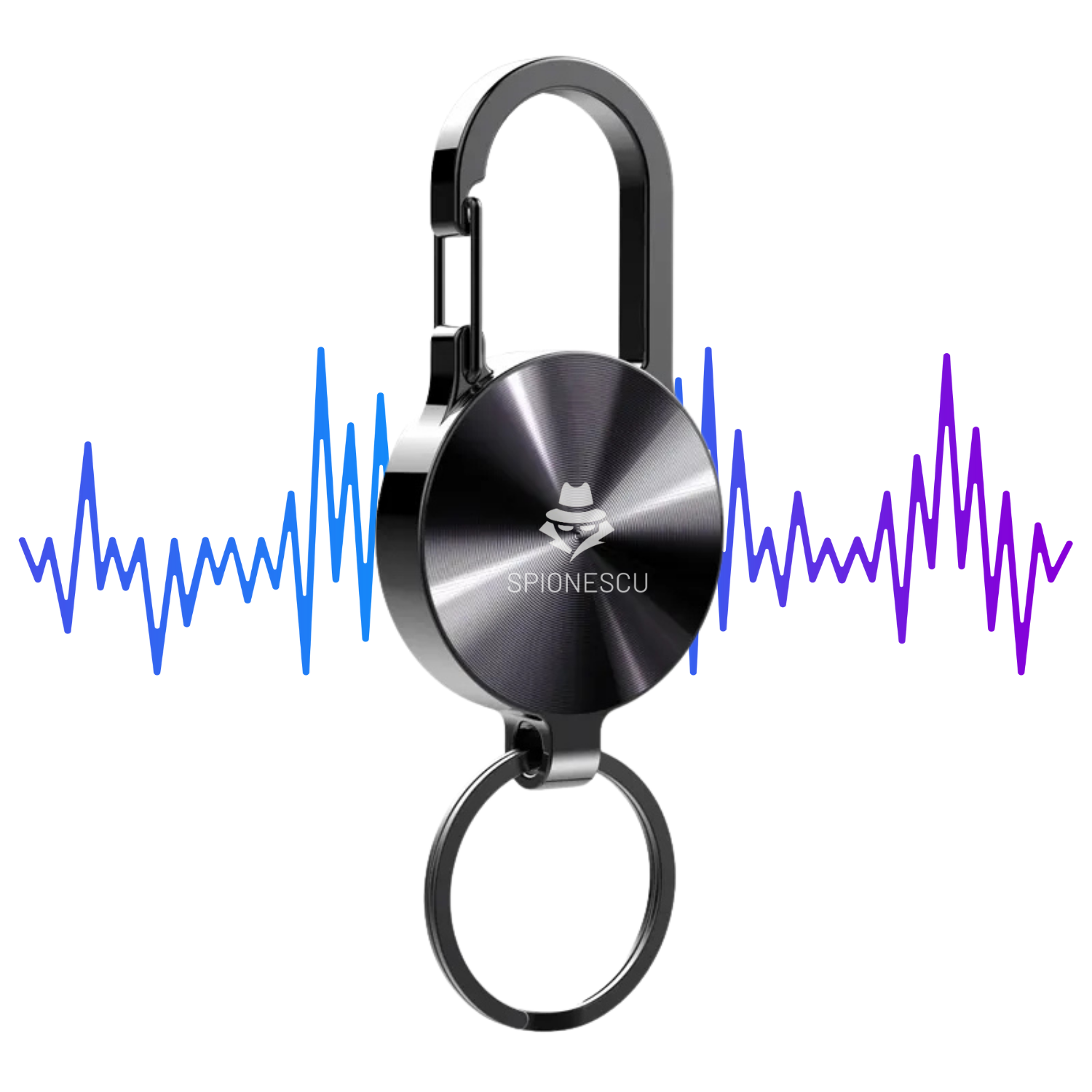 Reportofon spion tip breloc, S25, baterie 120 mAh, autonomie 25 h, MP3 player, inregistrare cu activare vocala, eliminare zgomot