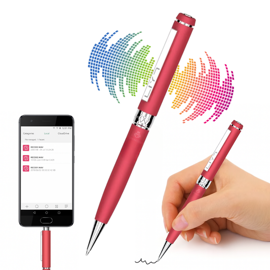 Pix cu reportofon spion integrat, D3191, 32GB memorie interna, autonomie 10 ore, raza inregistrare 15m, microfon 360°, compatibil smartphone Type-C/Lightning, functie MP3 player, design elegant si discret