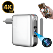 RESIGILAT - Incarcator USB cu camera ascunsa 4K, B22, WIFI 2.4GHz, vedere nocturna, detectarea miscarii, unghi de 166°