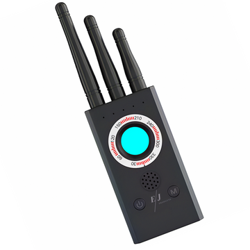 Detector profesional aparate spionaj, T16, camere, microfoane, localizatoare GPS sau GSM, autonomie 25 ore, anti-spy, distanta detectare 10m, portabil,negru