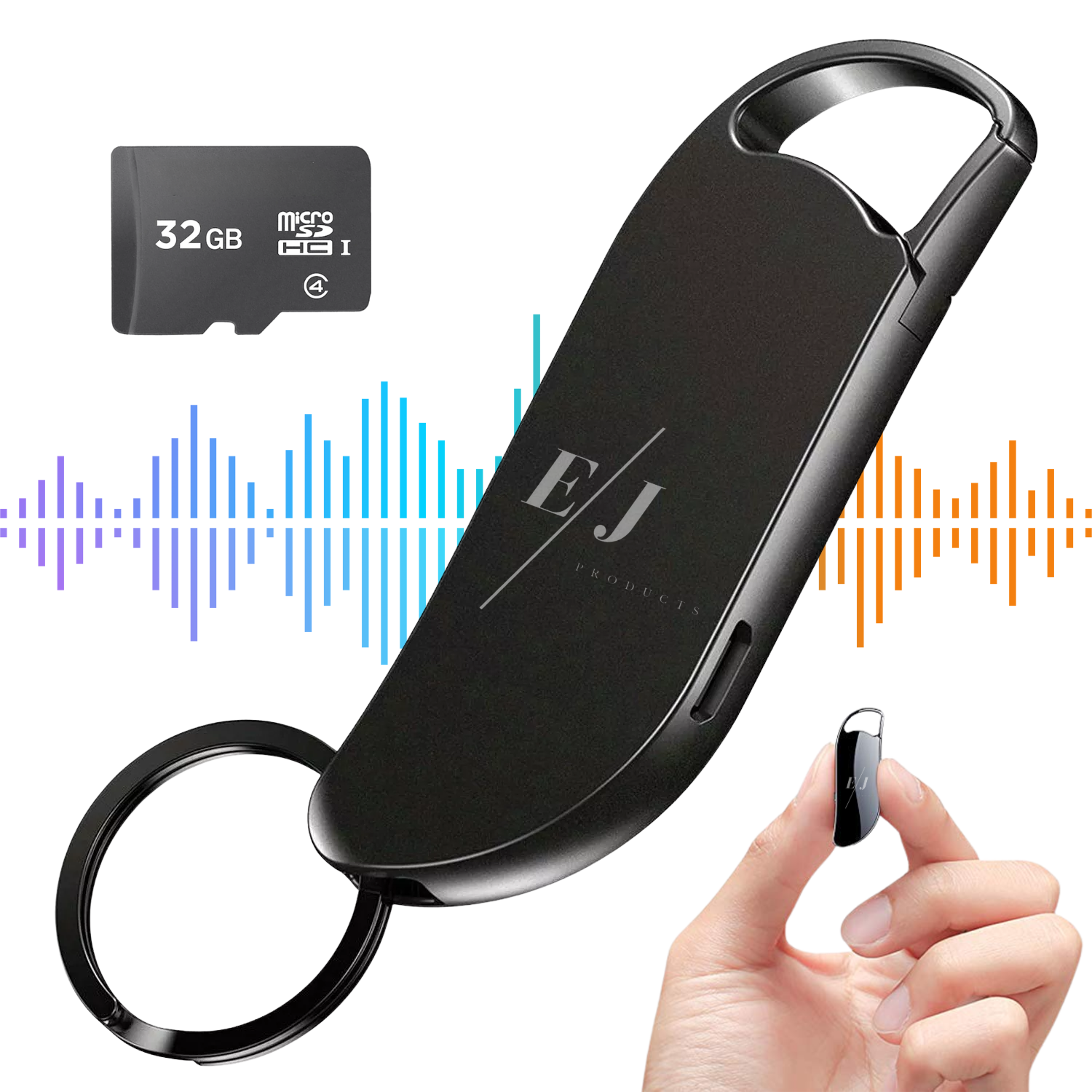 Reportofon ascuns in breloc, 32GB, activare vocala inteligenta, inregistrare continua 24h, redare MP3, functie OTG, carcasa din aluminiu, procesor X8, reducere zgomot