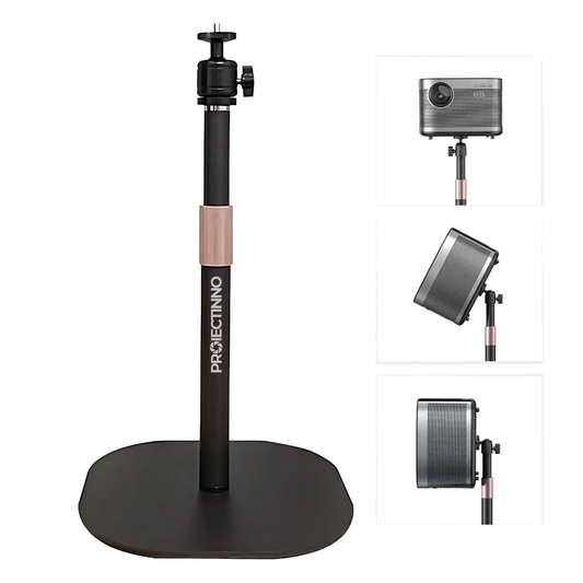 Suport portabil pentru videoproiector, YX-301 B, rotatie orizontala de 360°, stand ajustare verticala 90°, inaltime maxima 45.5 cm, baza patrat, negru
