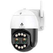 Camera de supraveghere, WiFi, 8MP, 4K, zoom digital 8x, detectie umana AI, vedere nocturna, urmarire automata, audio bidirectional, lentile duble, rezistenta apa IP66