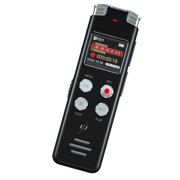 Reportofon digital cu activare vocala, L357, 64 GB, autonomie 20 ore, redare 35 ore, functie MP3 player, anulare a zgomotului, negru