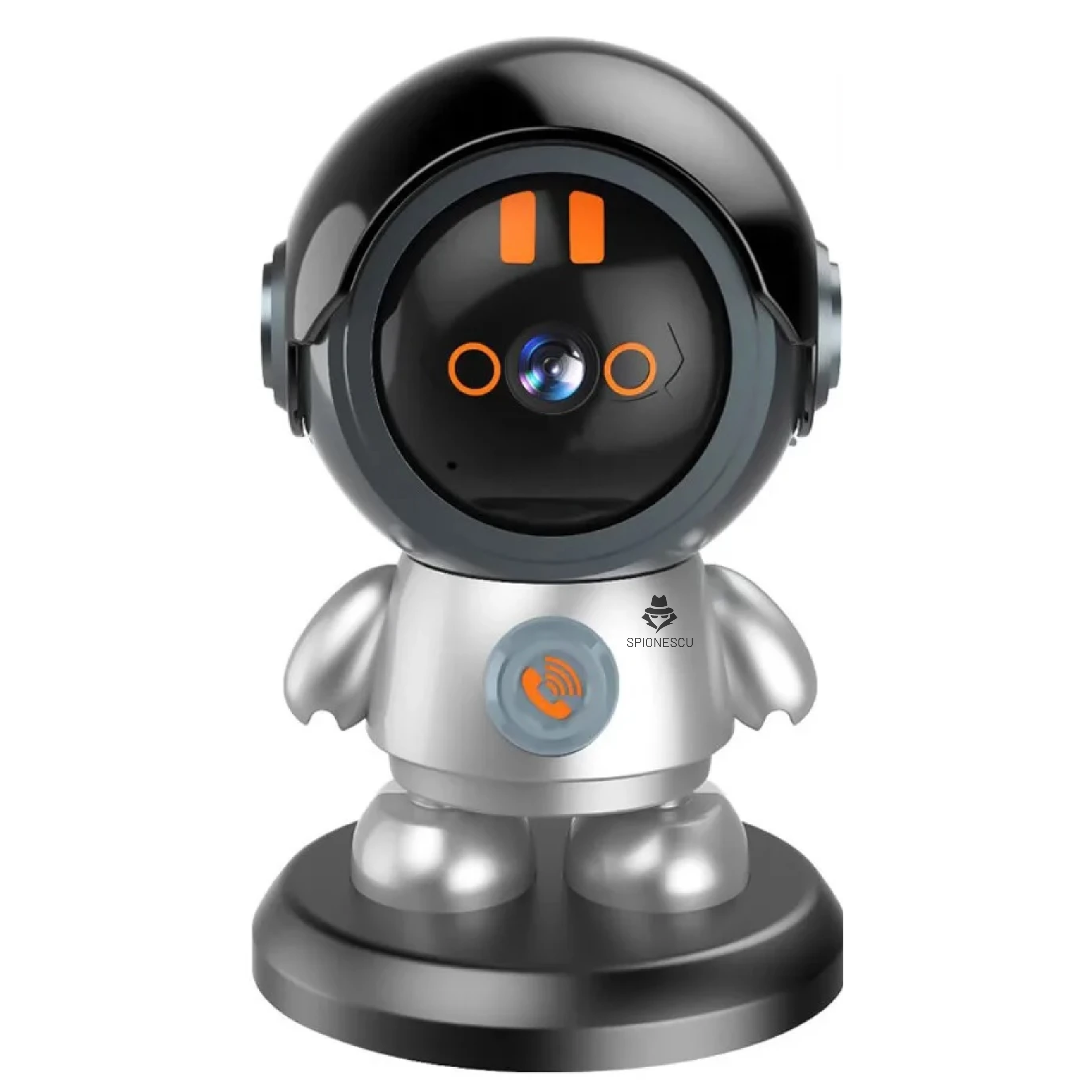 Camera de supraveghere tip robot 2 MP, functie baby monitor, MP3, rotire 360 grade, Full HD 1080P, Wi-Fi, mod noapte, urmarire automata, vorbire birectionala, stocare in cloud