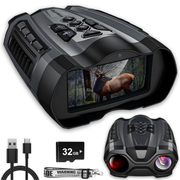 Binoclu digital profesional cu vedere nocturna 4K UHD, 10x digital zoom, iluminare IR, ecran 3.5 inc