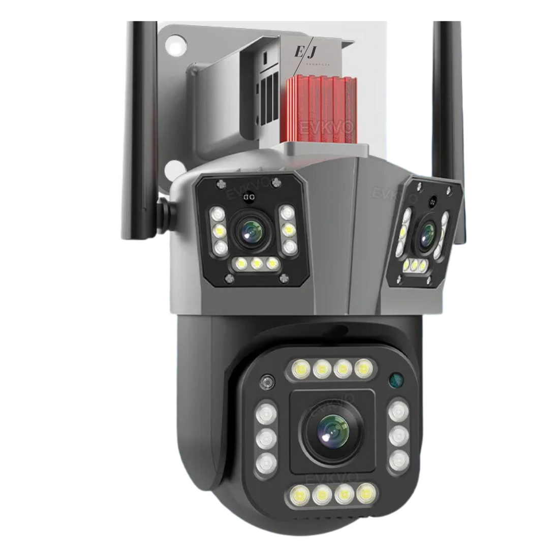 Camera de supraveghere tripla 5K, WIFI, 12MP, 32 GB, PTZ, CCTV, zoom 10x