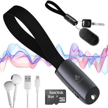 Mini reportofon cu microfon ascuns, activare vocala, MP3 Player, S26