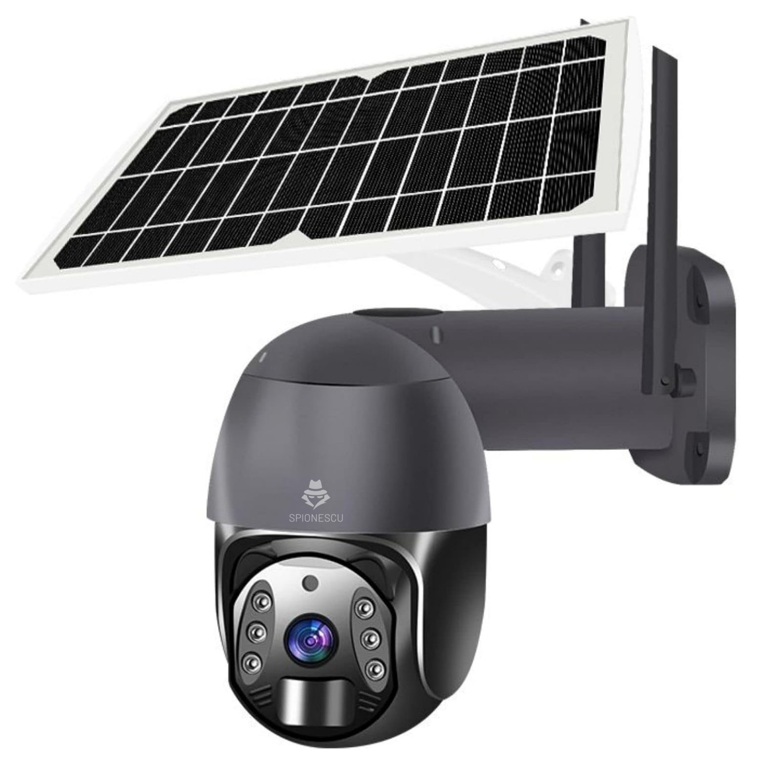 Camera de supraveghere cu panou solar, Q6, 4MP, 4G, PTZ, vedere nocturna, comunicare bidirectionala, senzor de miscare, stocare cloud/card, negru