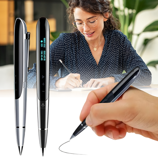 Pix digital cu microfon ascuns, Q9, activare vocala automata, MP3 player, afisaj OLED, autonomie 38 ore, compatibil Mac si Windows, MP3 player