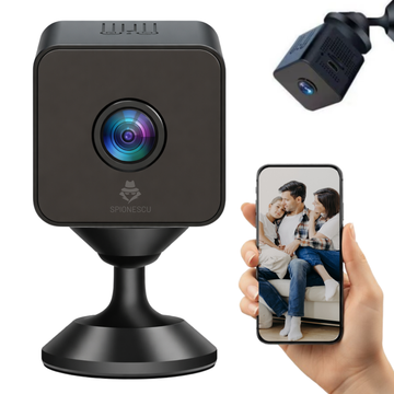 Mini camera magnetica, X1, rezolutie 1080P, rotatie 360°, unghi vizualizare 160°, viziune nocturna, detectie miscare, functie Hotspot, stocare card TF