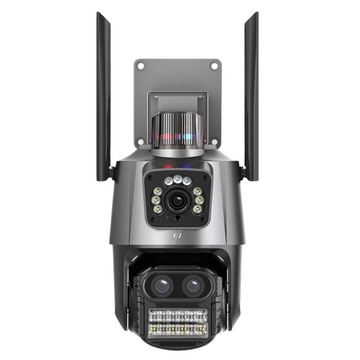 Camera de supraveghere tripla 4K, WIFI, 9MP, PTZ, CCTV, zoom 10x