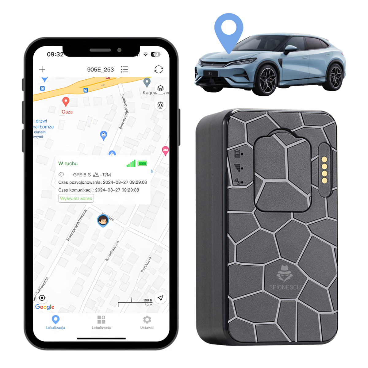 Mini Tracker auto GPS 4G, G50, baterie 6000 mAh, magnet puternic, rezistent la apa IP67, monitorizare in timp real, aplicatie dedicata, redare traseu, localizare GSM/GPS/GPRS/LBS/AGPS