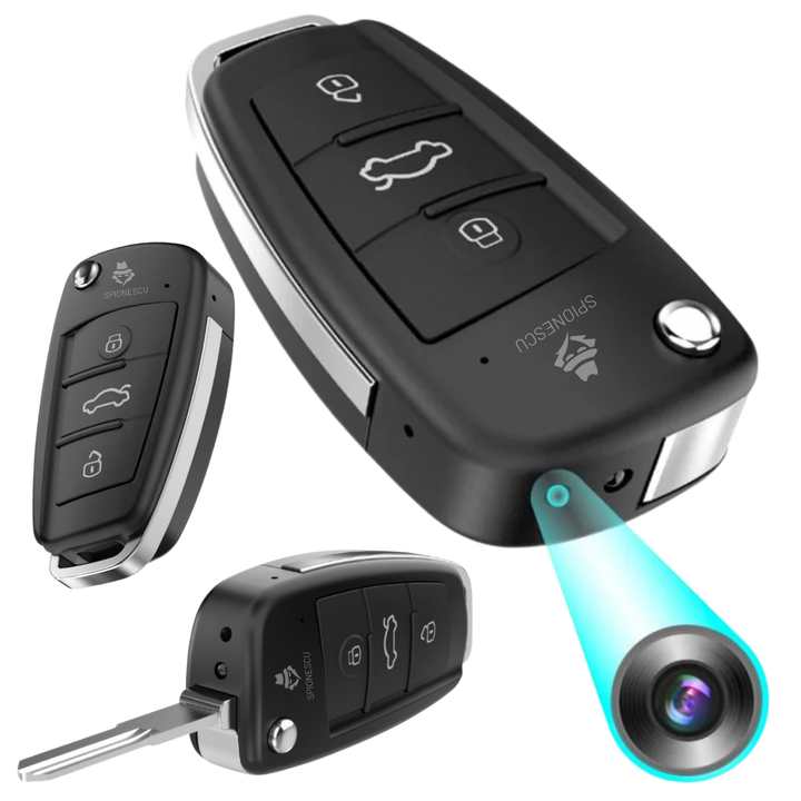 Camera ascunsa tip cheie auto Full HD, S220, night vision, unghi larg 140°, detectie miscare, inregistrare pe MicroSD, design discret, negru