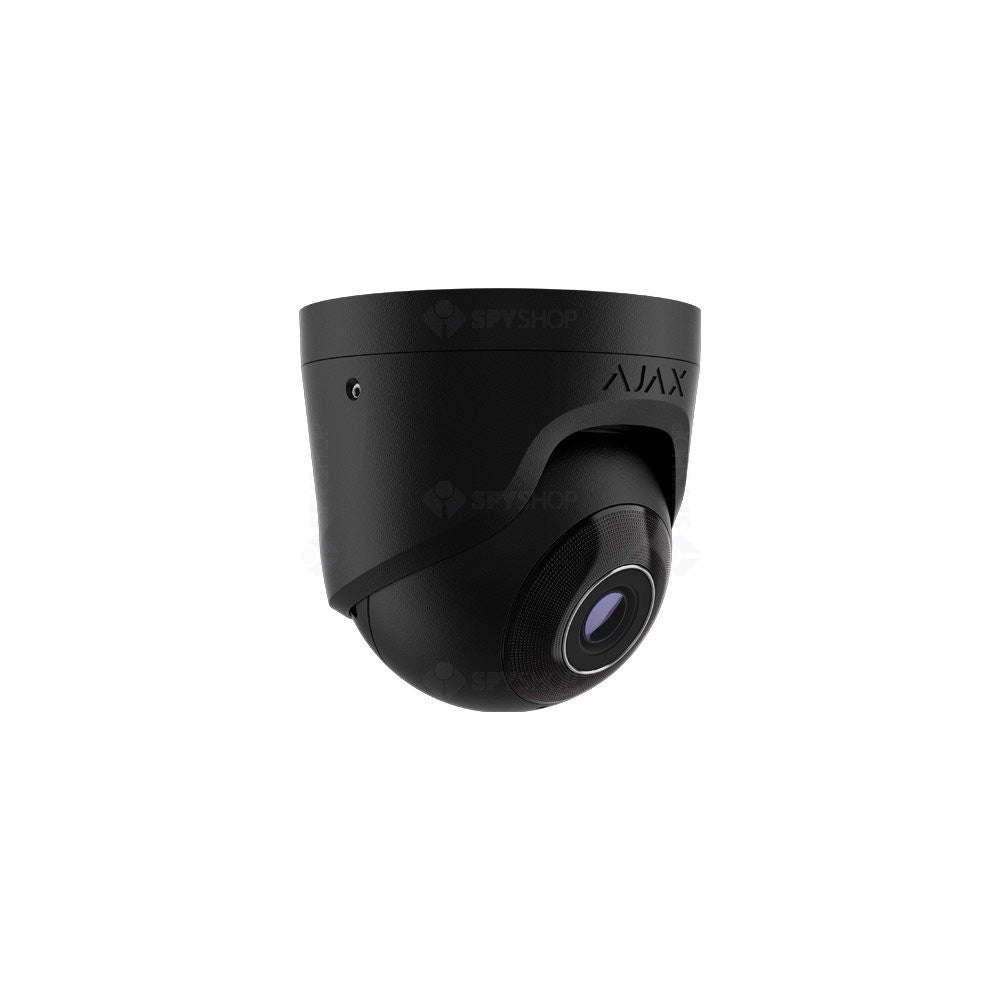 Camera supraveghere IP Dome Ajax TurretCam, 8 MP, 2.8 mm, IR 35 m, microfon, slot card, detectie obiecte prin AI, PoE, negru