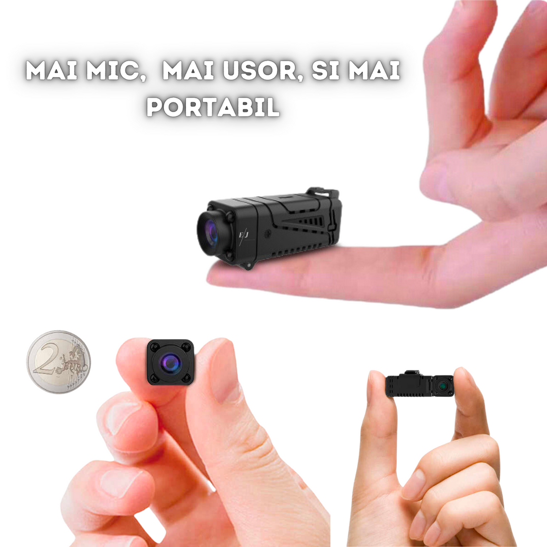 Mini camera ascunsa WiFi, HD, night vision, unghi 90° - X22