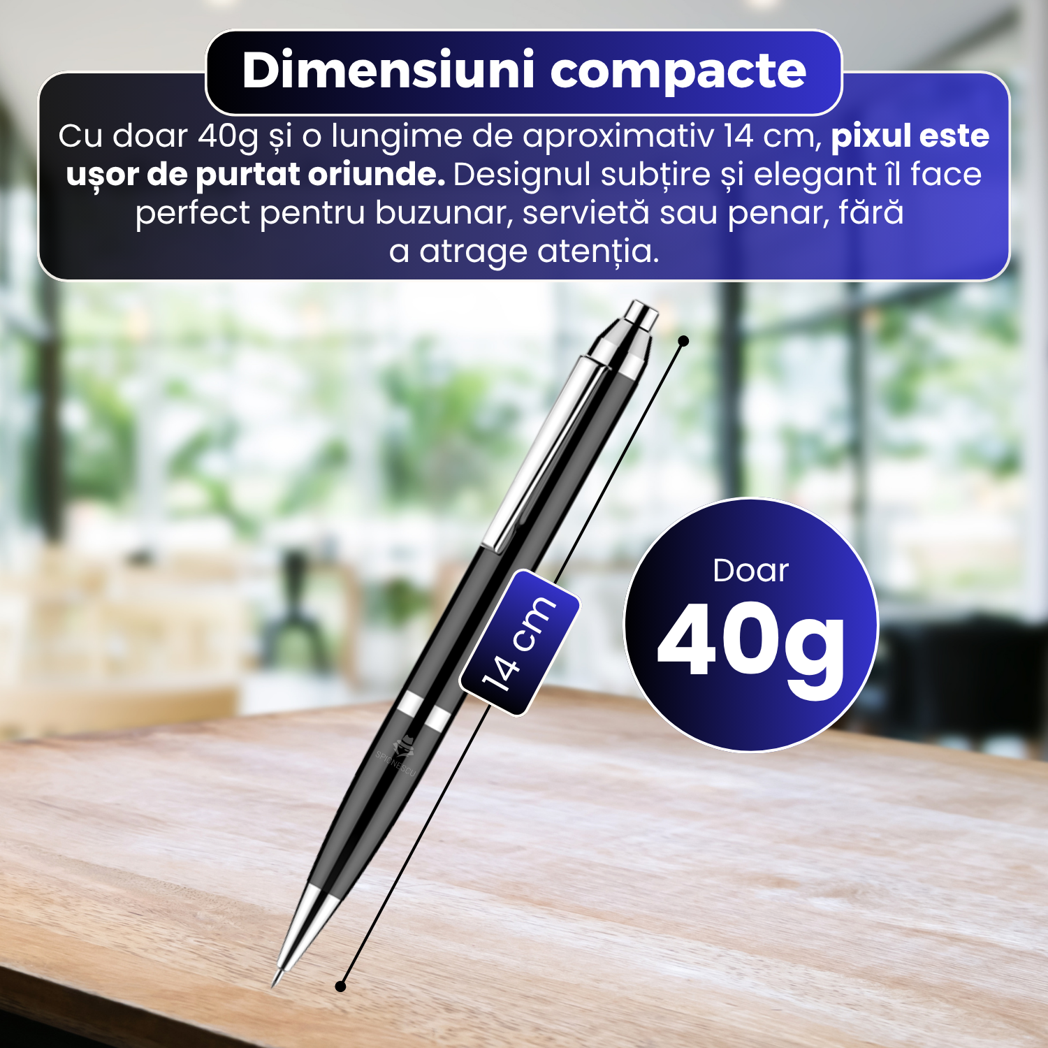 Pix cu microfon ascuns, autonomie mare, MP3 Player, negru - Q90