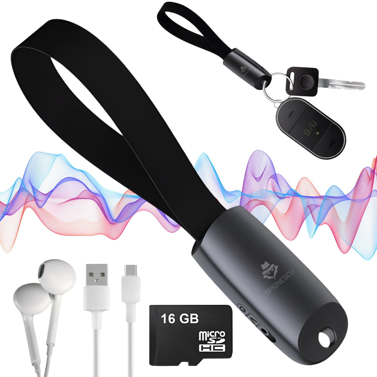 Mini reportofon cu microfon ascuns, activare vocala, MP3 Player, S26