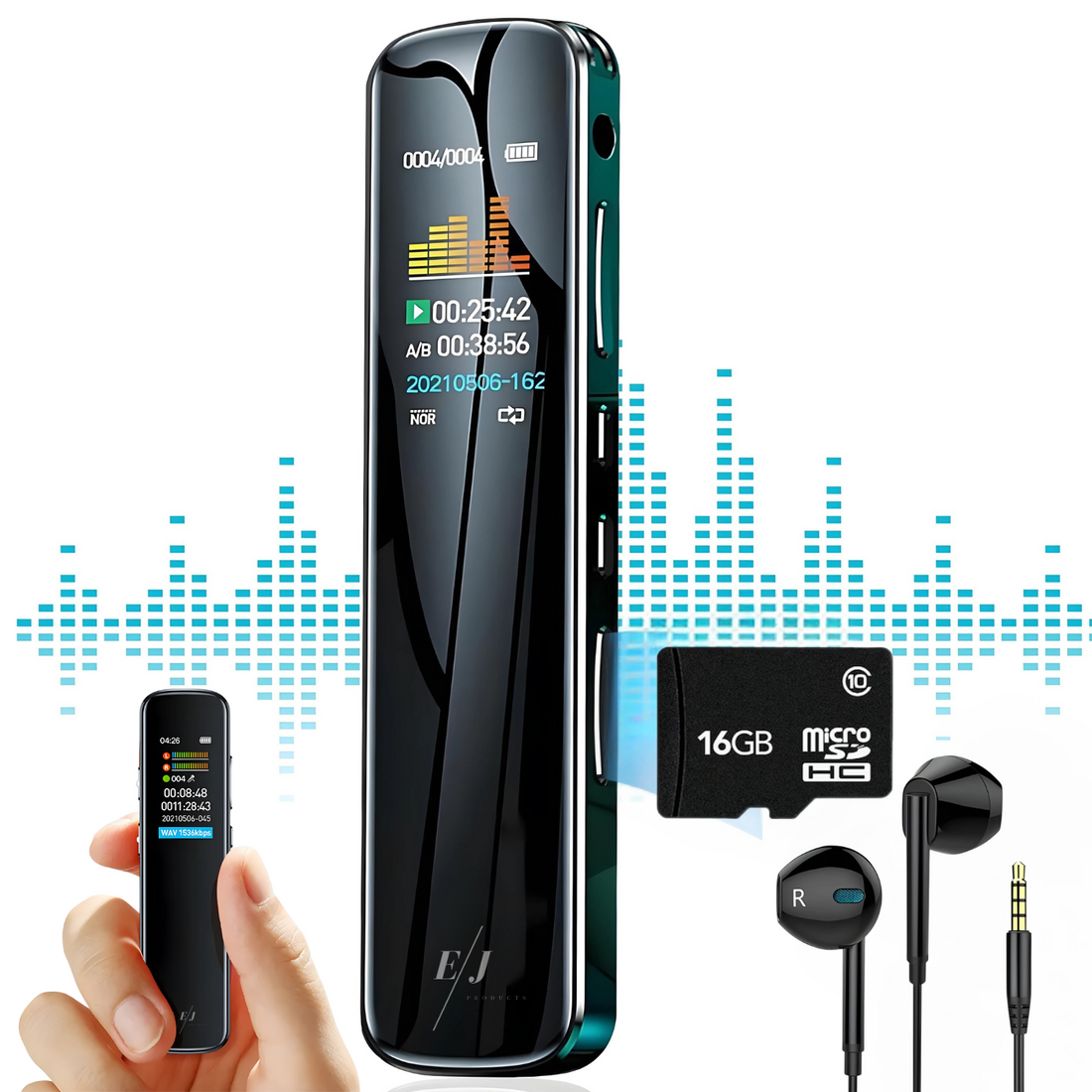 Reportofon profesional digital M12, activare vocala automata, reducere inteligenta a zgomotului, microfon 3D, inregistrare la distanta, format MP3/WAV, protectie prin parola, autonomie standby 90 zile, incarcare rapida 2 ore, negru