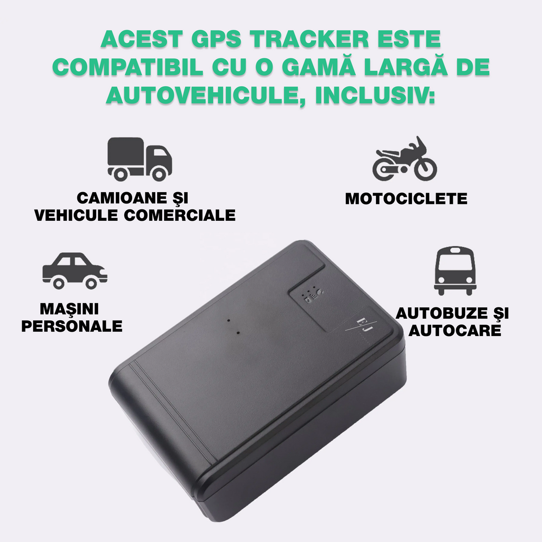 GPS tracker auto, Q12, 4G LTE, baterie 20000mah, stand-by 120 de zile, antifurt, fixare magnetica, precizie 10m, localizare in timp real