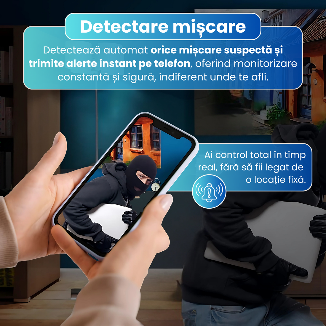 Ceas cu camera ascunsa audio-video, WiFi, HD, detectarea miscarii pe iOS, night vision