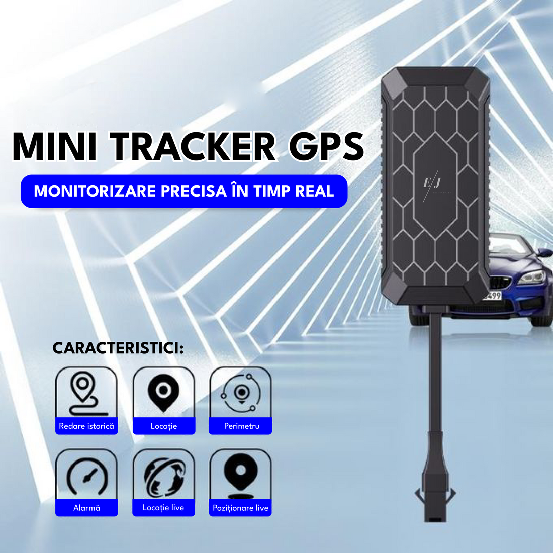 Mini tracker GPS 2G, PG08, localizare GPS+LBS, rezistent la apa IP65, 12-90V, fixare magnetica, autonomie 6 zile