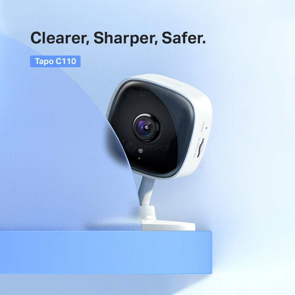 Camera supraveghere interior WiFi TP-Link Tapo C110, 3MP, IR 30m, detectie miscare, microfon, difuzor, slot card