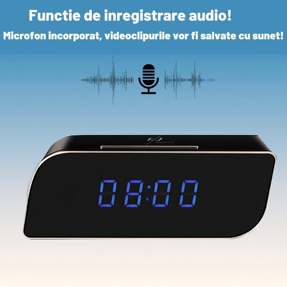 Set 2 ceasuri cu camera ascunsa WiFi, HD, night vision, unghi 160°, infrarosu si senzor de miscare