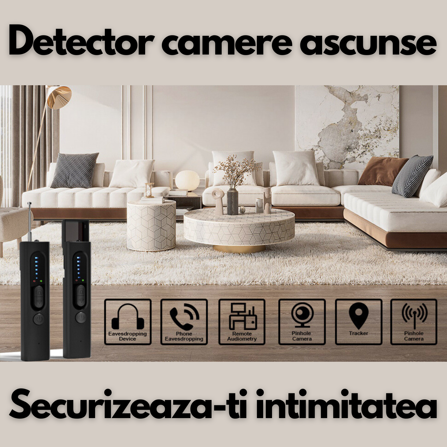 Detector camere ascunse, microfoane, localizator GPS, reportofoane - X13