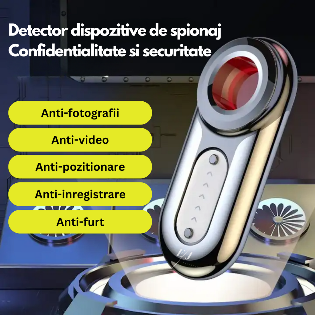 Detector camere ascunse, microfoane, localizator GPS, reportofoane, autonomie mare - AK470