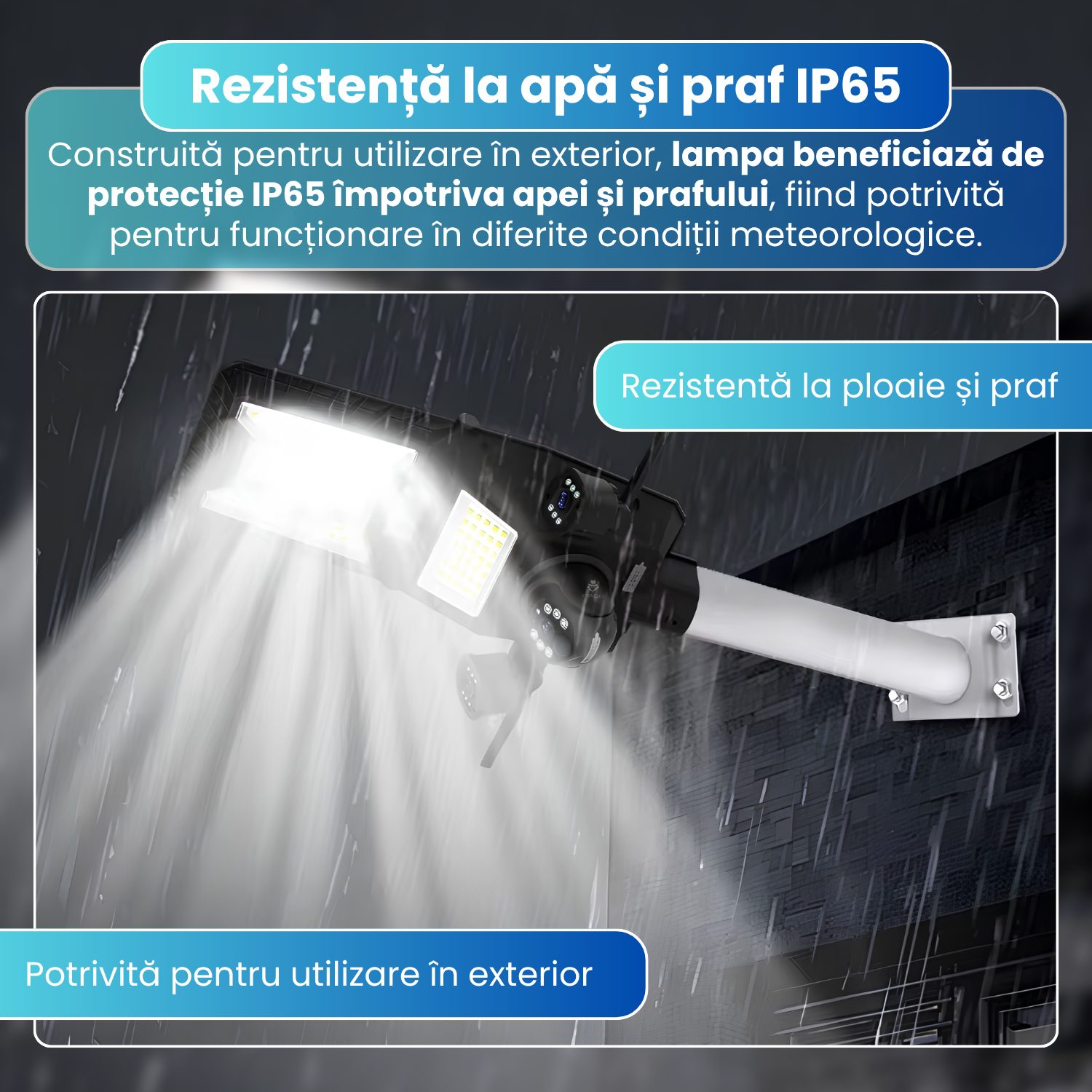 Lampa stradala LED cu camera de supraveghere 4G, tripla camera 6MP, 3 lentile, panou solar monocristalin 15W, baterie 18000mAh, 135 LED, detectie PIR, PTZ 340°, vedere nocturna color/IR, audio bidirectional, IP65