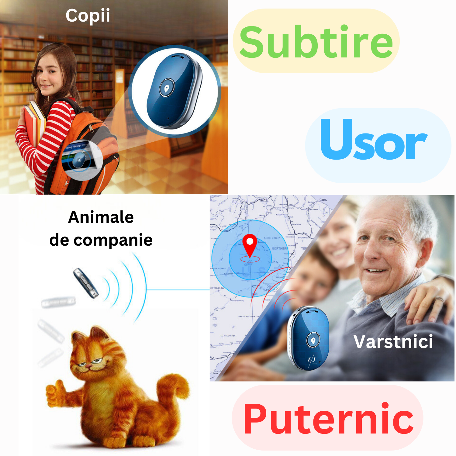 Mini GPS cu functie de localizare si monitorizare rezistent la apa, Nano SIM - C001