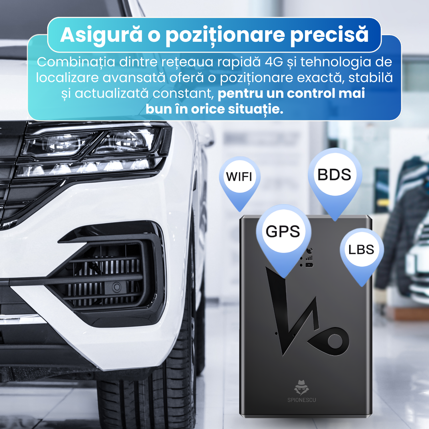 Mini Tracker GPS 4G, Q10, monitorizare in timp real, fixare magnetica, baterie 6000 mAh, standby pana la 15 zile, rezistent la apa IP67, negru