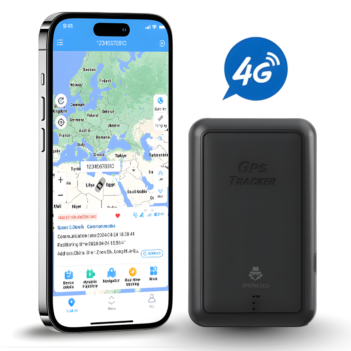RESIGILAT - Tracker GPS PG11, localizare 4G in timp real, baterie 8 000 mAh, alerte miscare, pozitionare multipla GPS + WiFi + LBS + BD, fixare magnetica, aplicatie iOS/Android, negru (Copy)