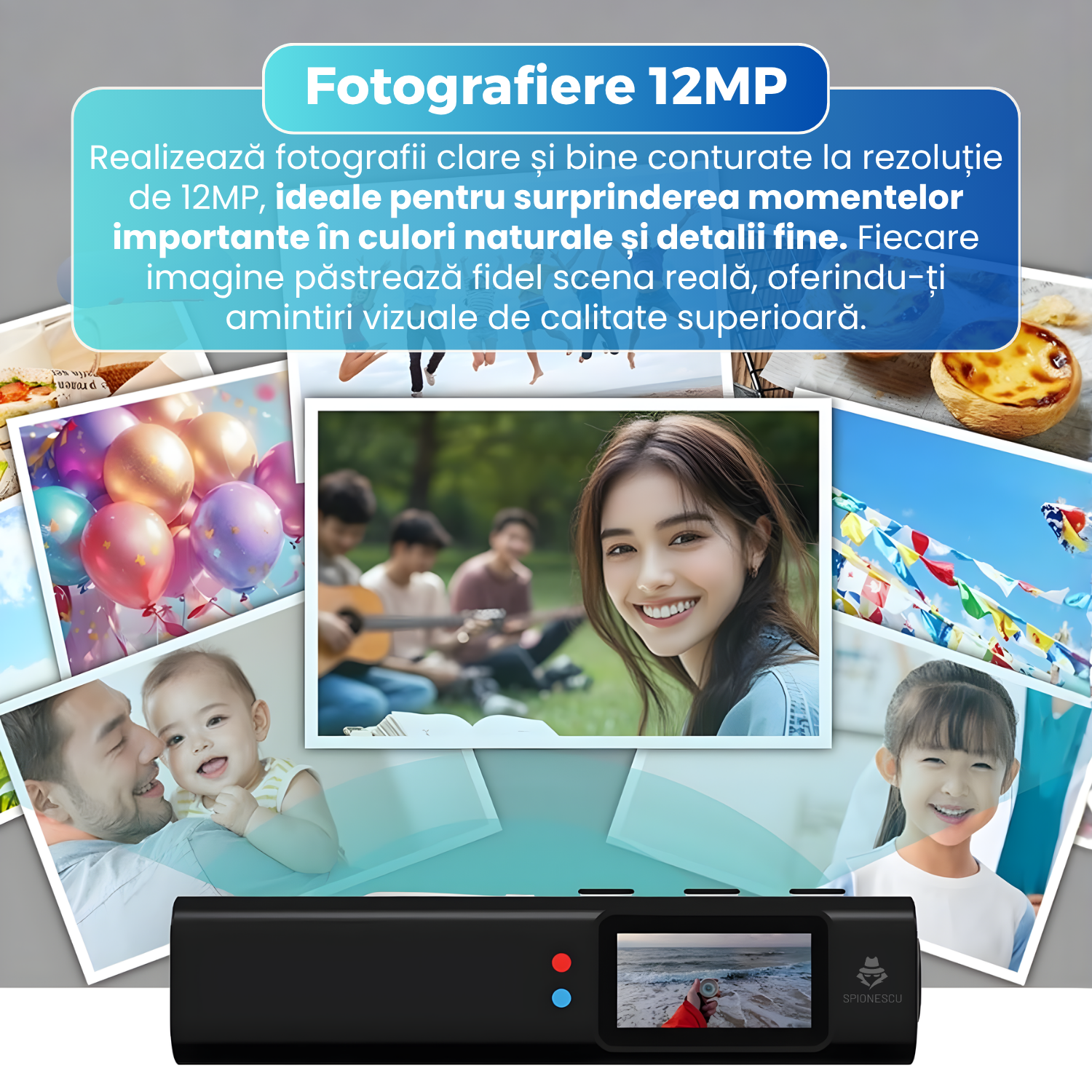 Ochelari cu camera FPV 2.7K, S110, ecran IPS, lentila wide-angle 110°, fotografiere 12MP, hotspot Wi