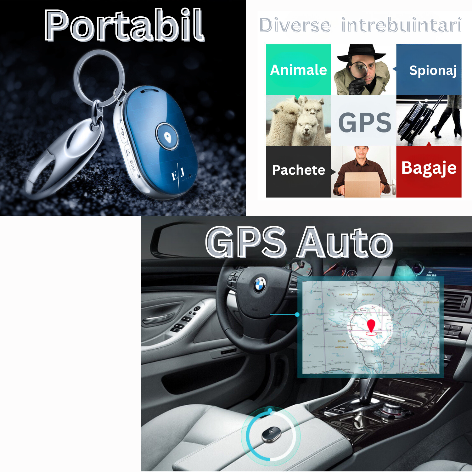Mini GPS cu functie de localizare si monitorizare rezistent la apa, Nano SIM - C001