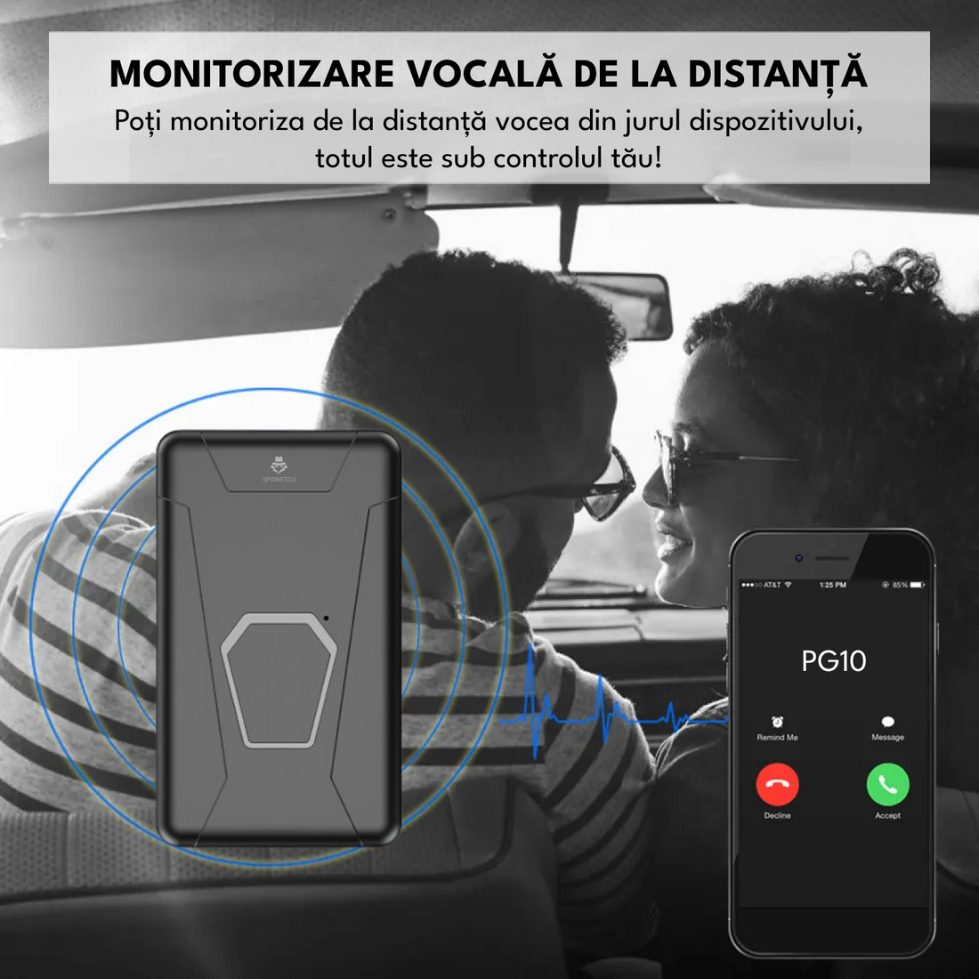 Mini tracker GPS 2G, PG 10, autonomie 15 ore, perimetru de siguranta, localizare precisa, monitorizare vocala, magnetic