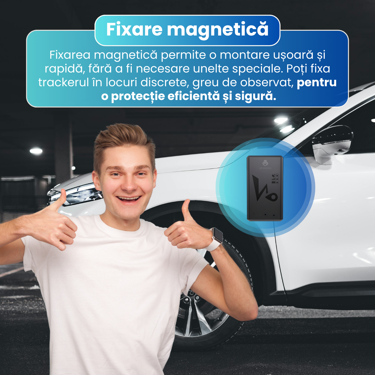 GPS Tracker Auto Q8 4G, SIM inclus 30 zile, magnet puternic, antifurt, localizare in timp real, baterie 1200 mAh, stand-by 4-7 zile, aplicatie gratuita