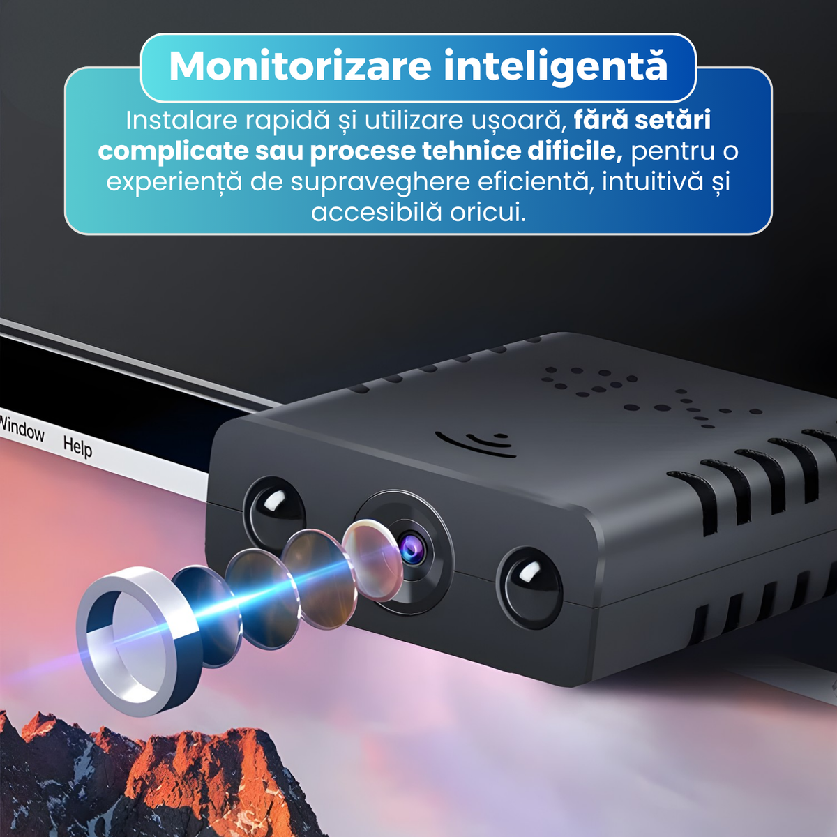 Camera Discret Mini camera de supraveghere ascunsa pentru interior WiFi, 4K – Spionescu
