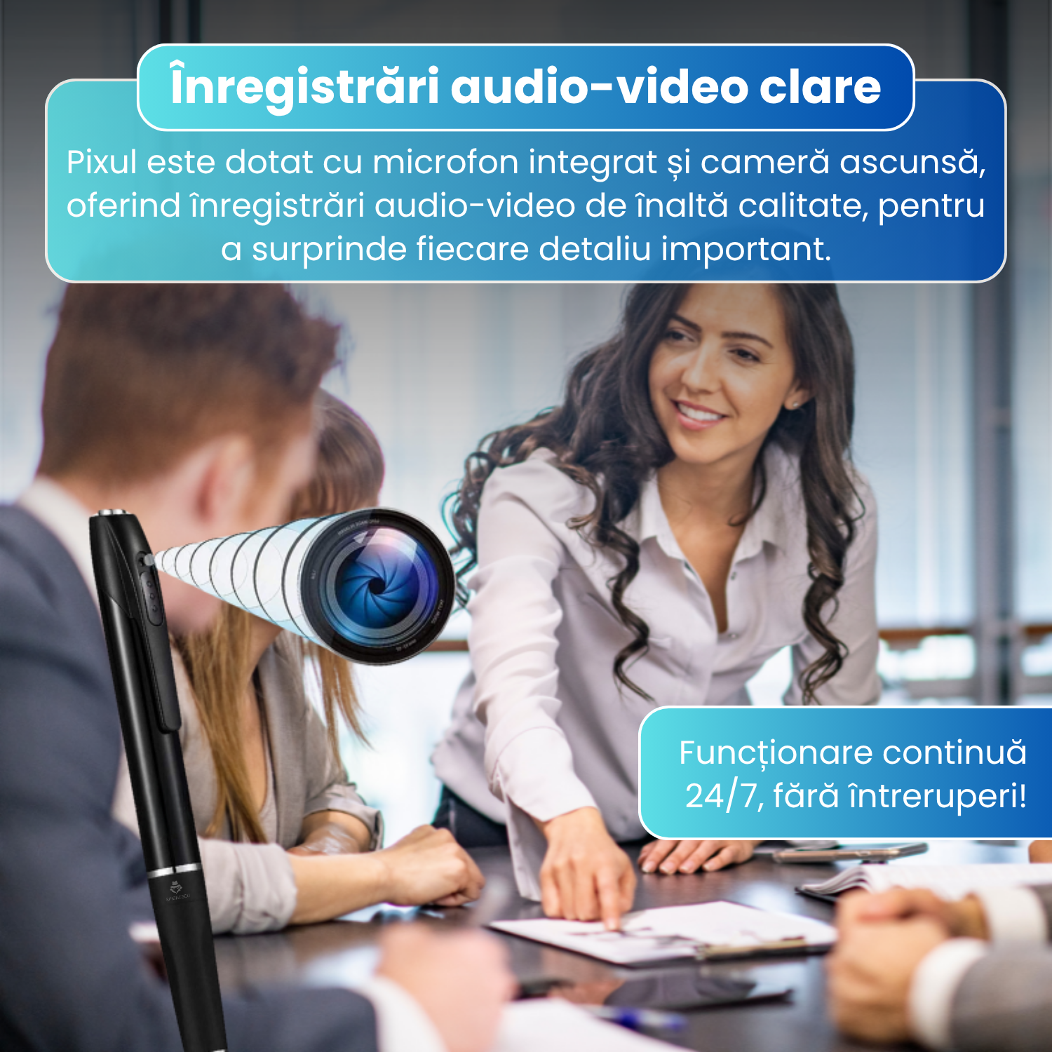 Pix cu camera video wireless HD, microfon si senzor miscare