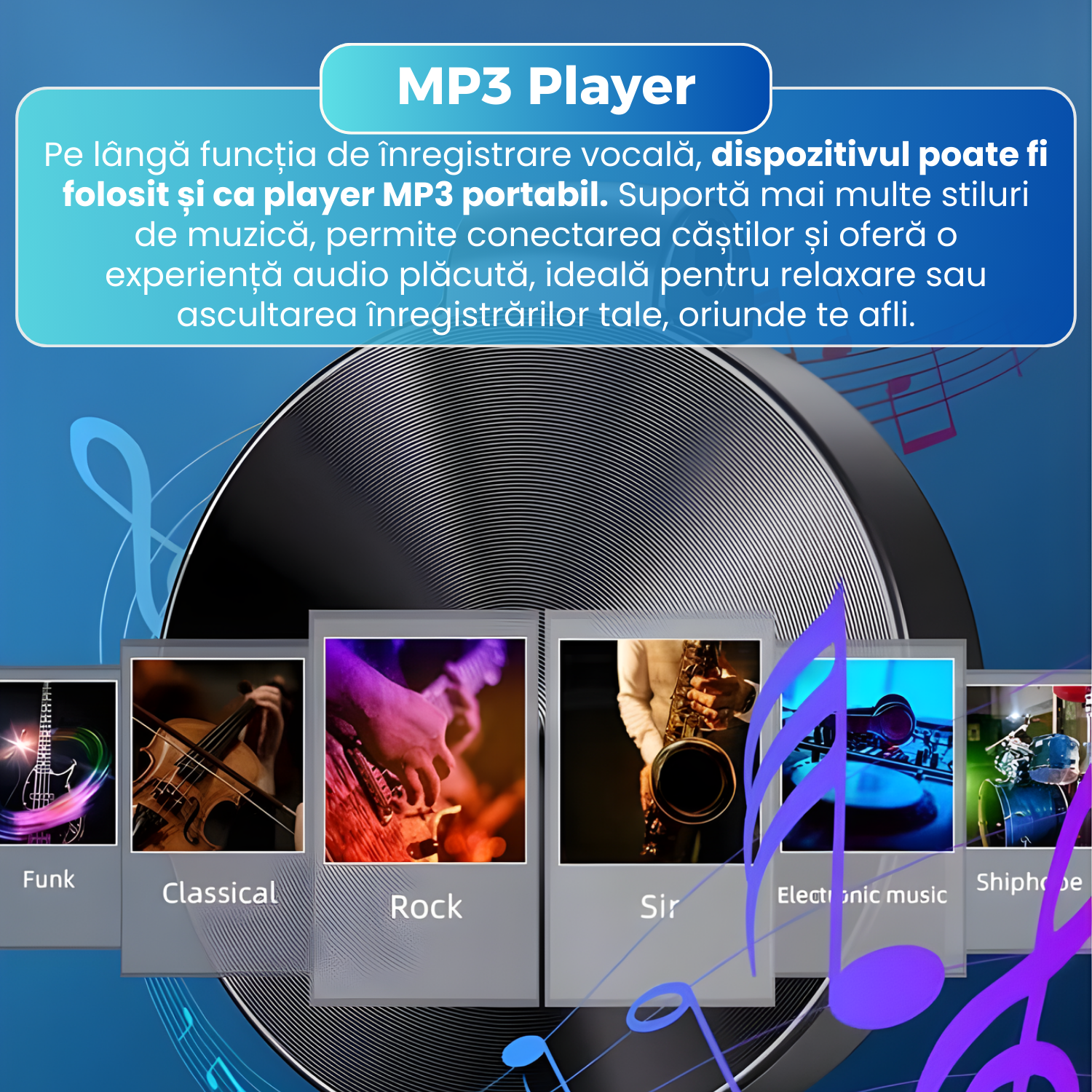 Mini reportofon cu microfon ascuns, activare vocala - S30