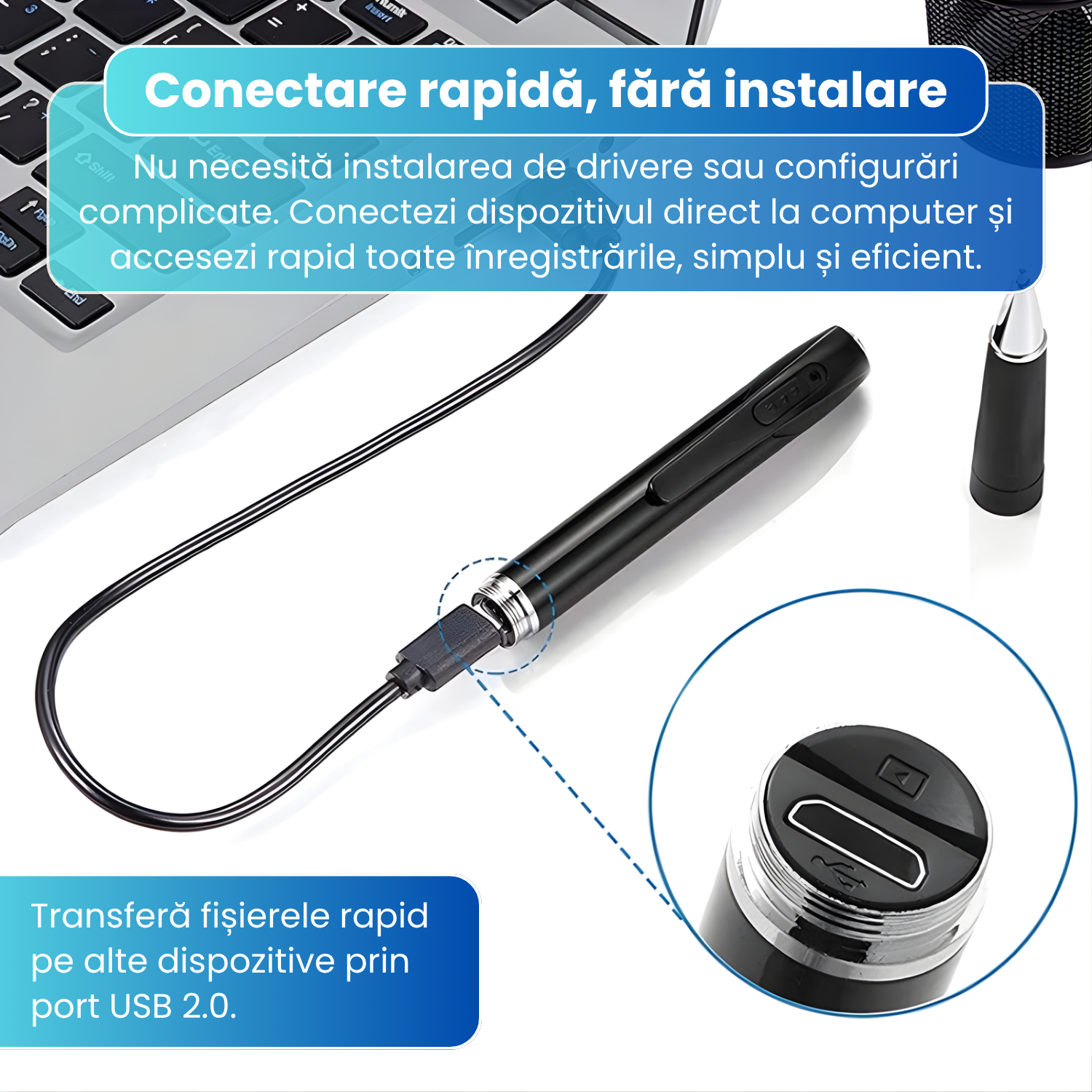 Pix cu camera ascunsa Full HD 1080P — inregistrare video, audio si foto, detectie miscare, autonomie
