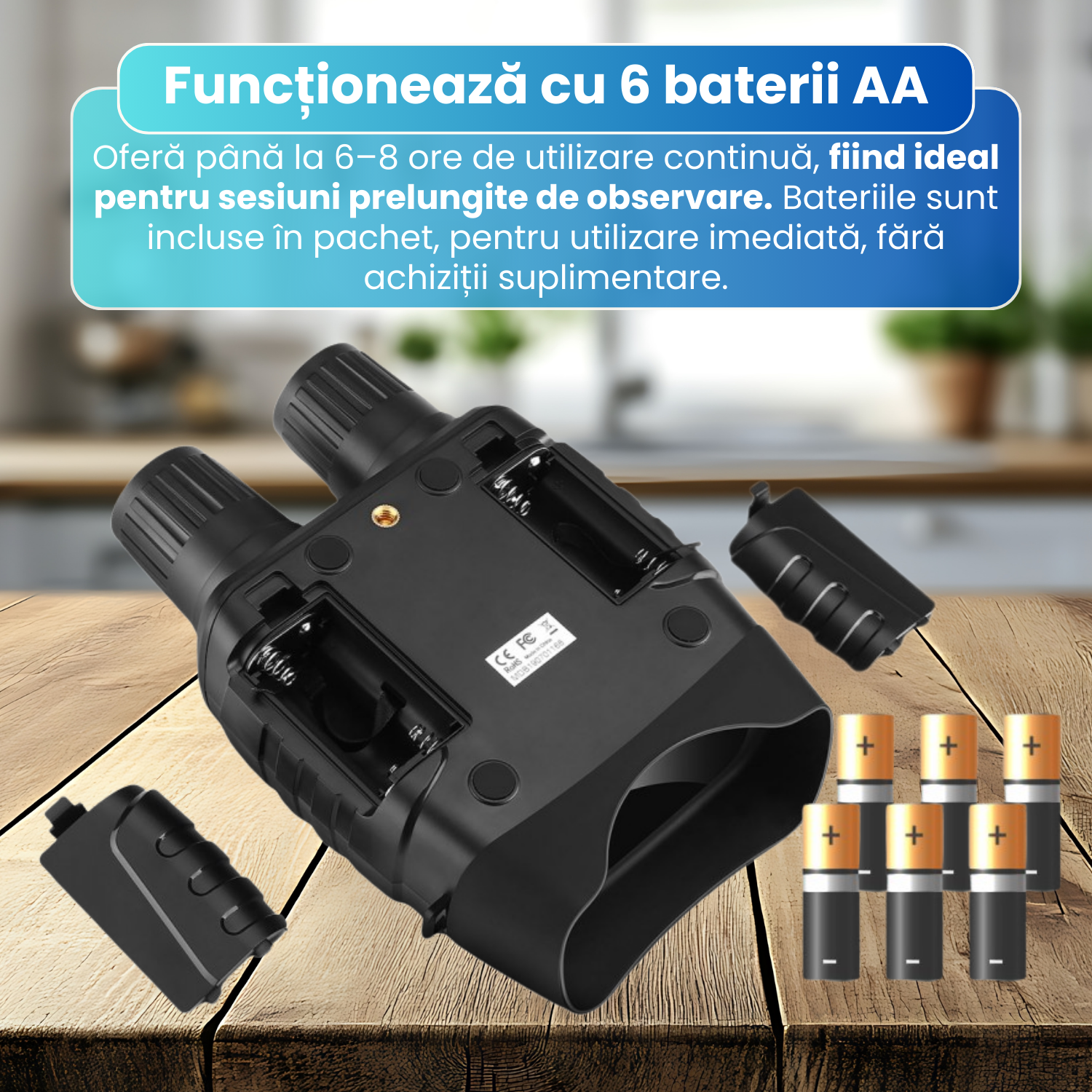 Binoclu digital pentru vanatoare, night vision 300m, inregistrare video, zoom reglabil