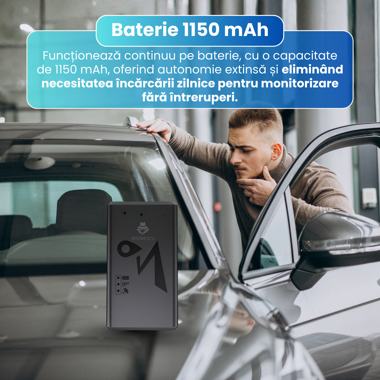 GPS Tracker Auto Q8 4G, SIM inclus 30 zile, magnet puternic, antifurt, localizare in timp real, stand-by 240 zile, aplicatie gratuita