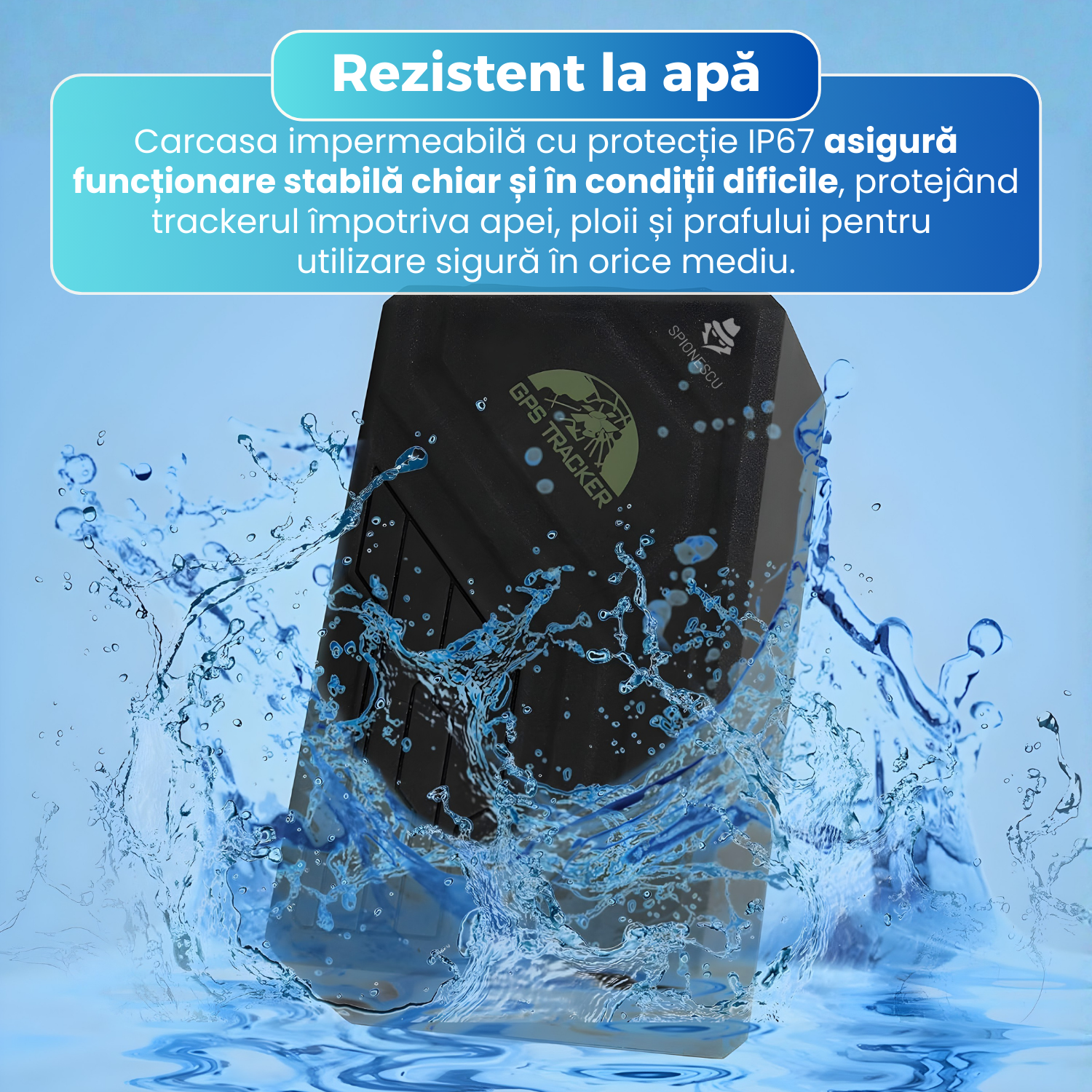 Tracker GPS auto magnetic cu microfon, TK108A, GSM 2G, baterie 10000 mAh, alarme multiple, geofence, IP66, localizare in timp real, negru