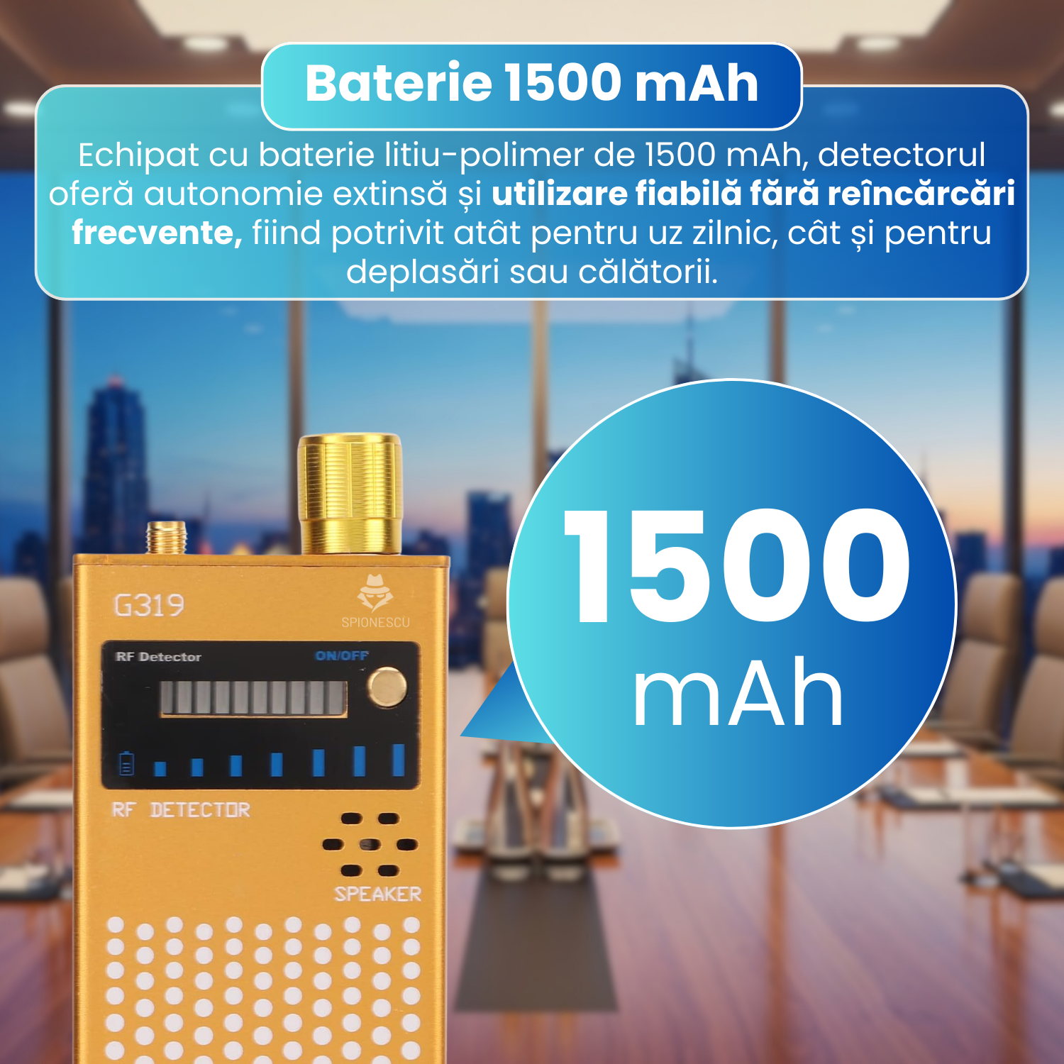 Detector profesional camere ascunse, microfoane, localizator GPS - G319